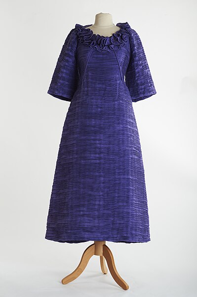 Lavender evening gown by Irish designer Sybil Connolly from c. 1970