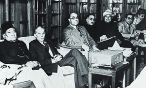 Liaquat Ali Khan, Jinnah, A.K Fazlul Huq and other Pakistani movement activists.jpg