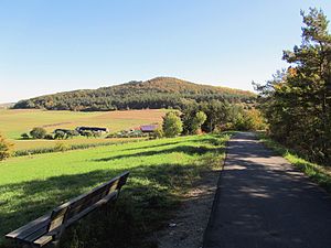 Autumn view from the Kegelspielradweg on the Lichtberg