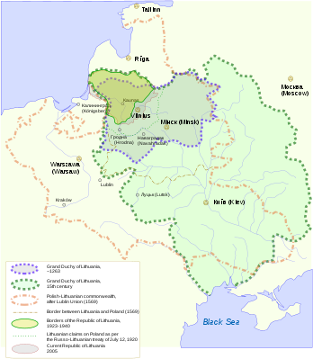 Mapa historica de la Lituania. (veré dèfenicion 8 551 × 5 731*)