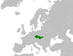 Lokacija Češke i Slovačke Federativne Republike