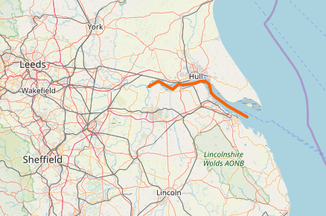 Location of the Humber in Northern England