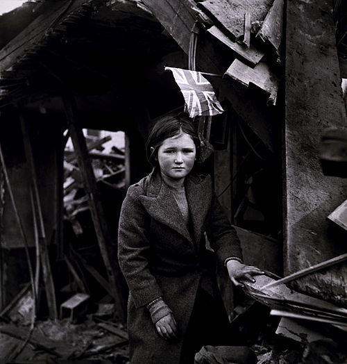 Aftermath of a V-2 bombing at Battersea, 27 January 1945.