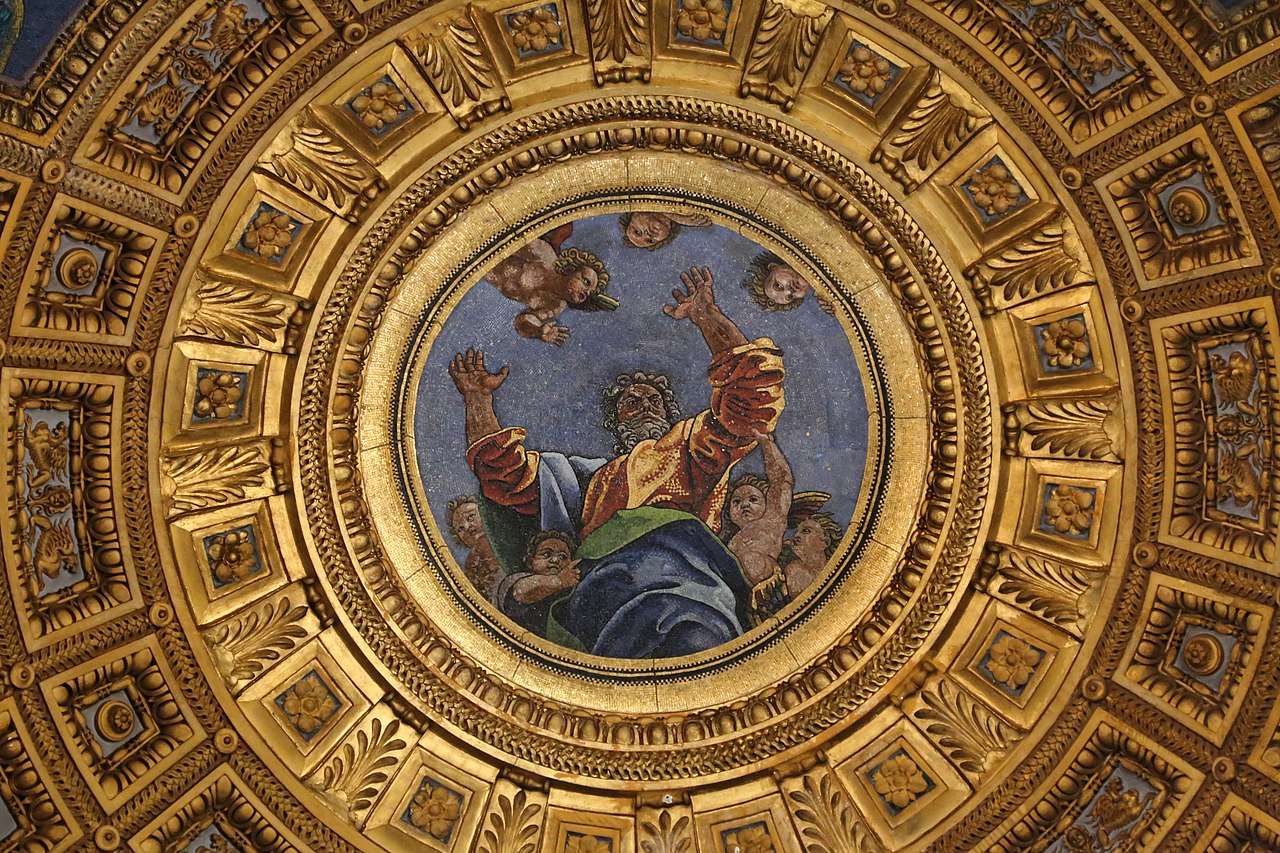 Luigi da Pace su dis. di raffaello, moasici della cappella chigi con dio padre e i pianeti, 1516, 02.jpg