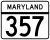 Marcador de la ruta 357 de Maryland