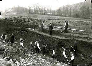 Excavations à la villa de Chiragan dans les années 1890-1891