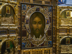 Ikonen som föreställer Jesus ansikte.