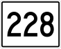 State Route 228 маркер