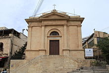 Church of the Immaculate Conception, with the rebuilt facade Malta - St. Julian's - Triq San Gorg - Knisja tal-Kuncizzjoni 02 ies.jpg