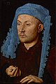 Uomo con Capperone blu, Jan van Eyck, verso il 144o
