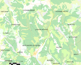 Mapa obce La Mure-Argens