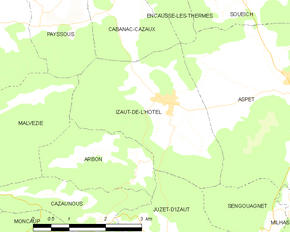 Poziția localității Izaut-de-l'Hôtel
