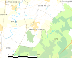 Poziția localității Saint-Sulpice-la-Forêt