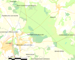 Poziția localității Ferrière-sur-Beaulieu