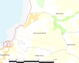 Mapa obce Siouville-Hague