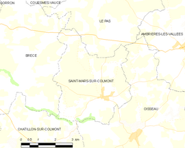 Mapa obce Saint-Mars-sur-Colmont