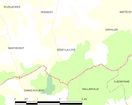 Mapa obce Essey-la-Côte