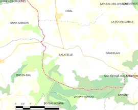 Mapa obce Lalacelle