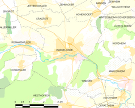 Mapa obce Wasselonne