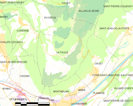 Mapa obce La Thuile