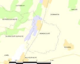 Mapa obce Remiencourt