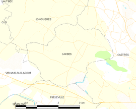 Mapa obce Carbes