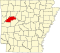 Kaart van Arkansas met vermelding van Logan County.svg