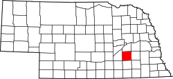Map of Nebraska highlighting York County.svg