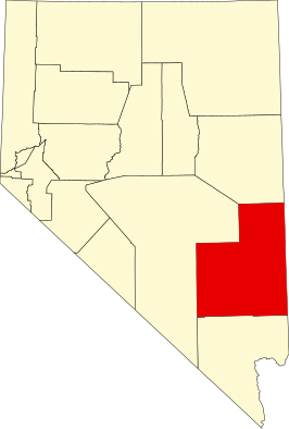 Locatie van Lincoln County in Nevada