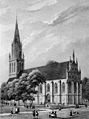 Marienkirche around 1850, by Julius Gottheil