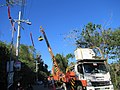 Meralco employees in Aerial work platforms in Bulacan 03