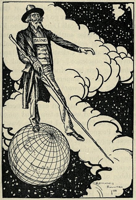 "Metaphysics", 1898 illustration by E. J. Sullivan from Sartor Resartus (1833–34) by Thomas Carlyle