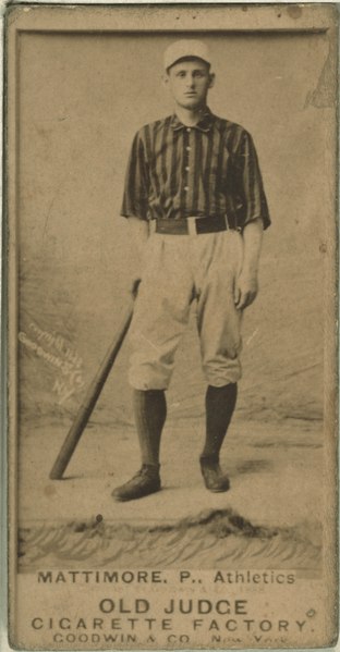 File:Mike Mattimore, Philadelphia Athletics, baseball card portrait LCCN2008675113.tif
