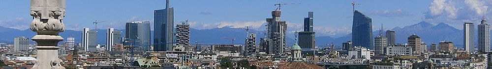 Milan vue depuis la terrasse du Dôme de Milan.