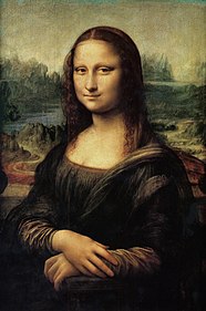 Renaissance lukisan yang menggambarkan seorang wanita tersenyum dengan tangan terlipat