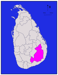 Distretto di Moneragala – Localizzazione