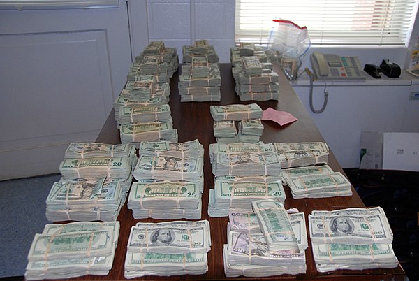 Small part of US currency seized