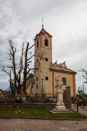 Moravská Nová Ves after 2021 South Moravia tornado strike