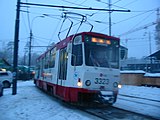 Русский: Москва. Трамвайный вагон Tatra T7B5 English: Moscow, Mosgortrans tram car Tatra T7B5