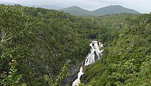 Mayar waterfalls from MGR Watchtower, Mudumalai