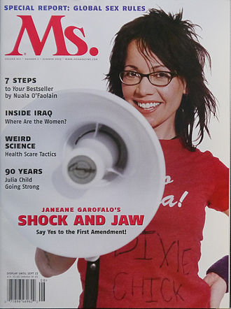 Garofalo on the cover of Ms. Magazine in 2003. Ms. magazine Cover - Summer 2003.jpg