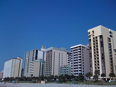 Myrtle Beach Skyline Myrtle Beach oceanfront.jpg