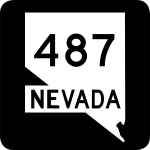 Nevada State Route 487 road sign