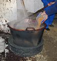 Adding spices during black butter making