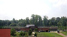 The football/soccer stadium Northwestern High School (Hyattsville, Maryland) stadium from A-wing.jpg