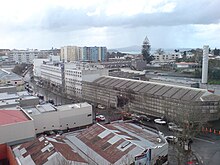 Some of the recycled buildings of the former Dominion Motors Morris assembly plant in Nuffield Street, Newmarket, Auckland in 2010 Nuffield Street From Newmarket Viaduct I.jpg