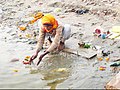 Offering to river Ganges In Varanasi