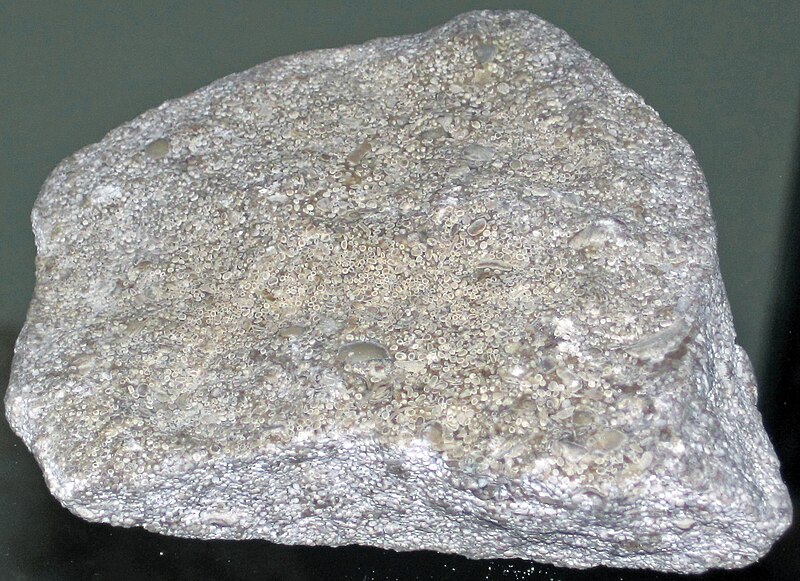 File:Oolitic limestone (Salem Limestone, Middle Mississippian; Bedford, Indiana, USA) 2.jpg