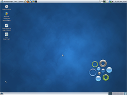 Bildschirmfoto von OpenSolaris 2009.06 in einer VirtualBox