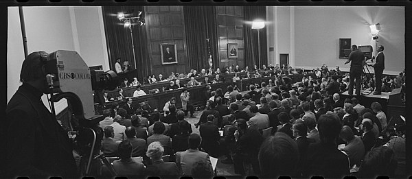 First day of the Judiciary Committee's formal impeachment hearings against President Nixon, May 9, 1974